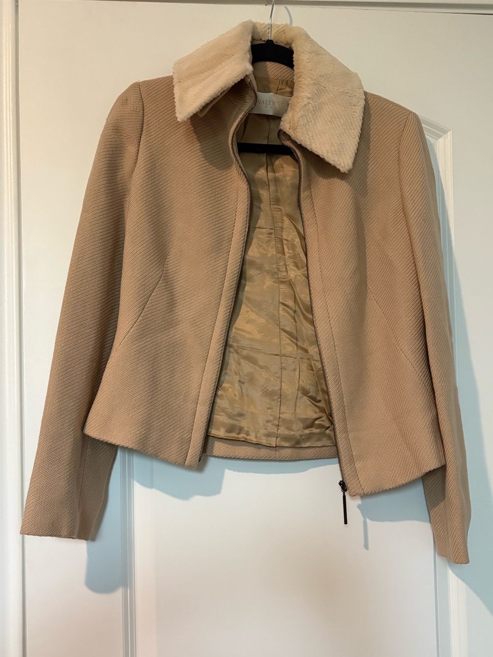 Vintage Valentino Faux Fur Collar Jacket